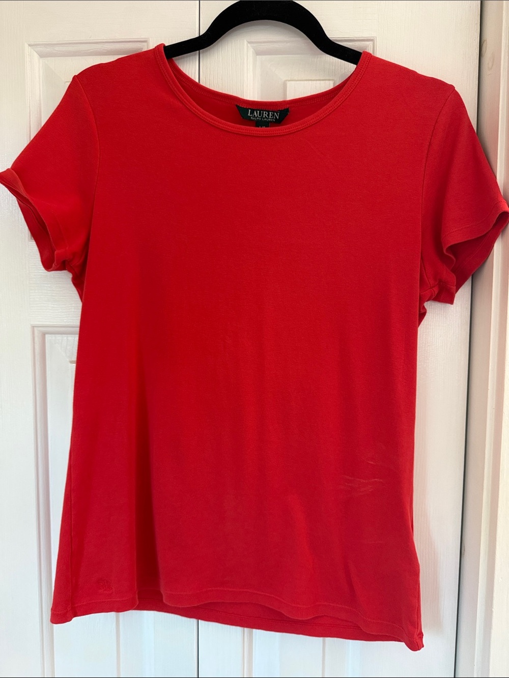 Lauren Ralph Lauren Bright Red Short-Sleeve Crewneck Tee
